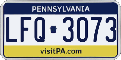 PA license plate LFQ3073