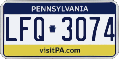 PA license plate LFQ3074
