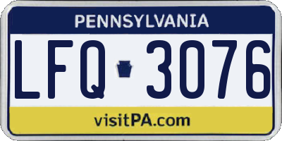PA license plate LFQ3076