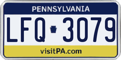 PA license plate LFQ3079