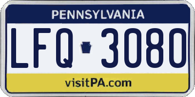 PA license plate LFQ3080