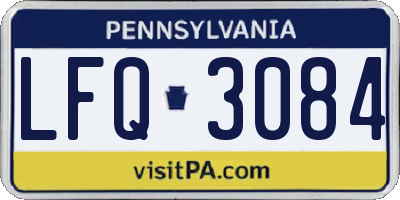 PA license plate LFQ3084