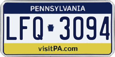 PA license plate LFQ3094