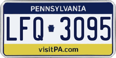 PA license plate LFQ3095
