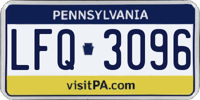 PA license plate LFQ3096