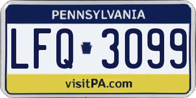 PA license plate LFQ3099
