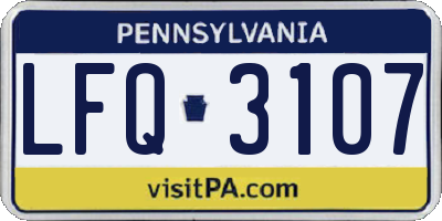 PA license plate LFQ3107