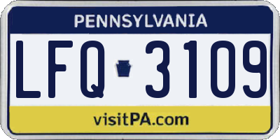 PA license plate LFQ3109