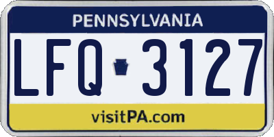PA license plate LFQ3127