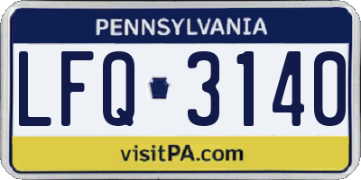 PA license plate LFQ3140