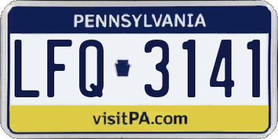 PA license plate LFQ3141