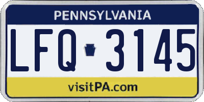 PA license plate LFQ3145