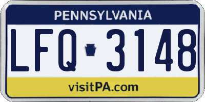 PA license plate LFQ3148