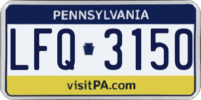 PA license plate LFQ3150