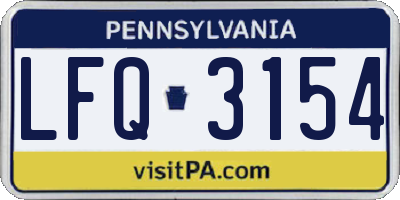 PA license plate LFQ3154