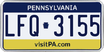 PA license plate LFQ3155