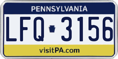 PA license plate LFQ3156