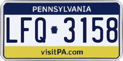 PA license plate LFQ3158