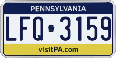 PA license plate LFQ3159