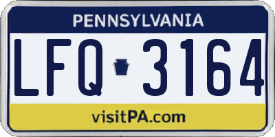PA license plate LFQ3164