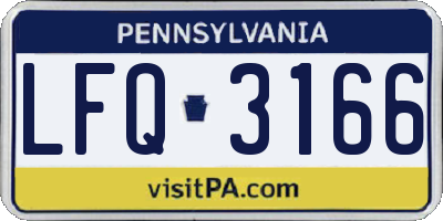 PA license plate LFQ3166