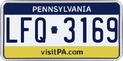 PA license plate LFQ3169