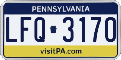 PA license plate LFQ3170