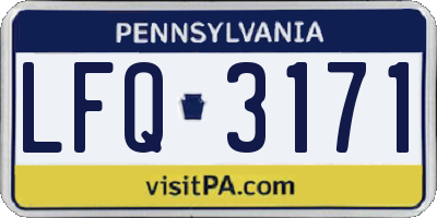 PA license plate LFQ3171