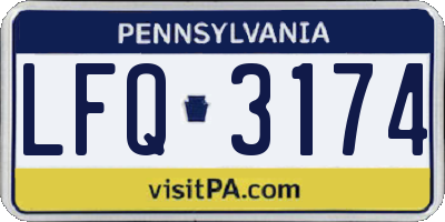 PA license plate LFQ3174