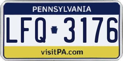 PA license plate LFQ3176