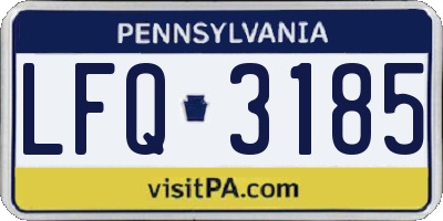 PA license plate LFQ3185