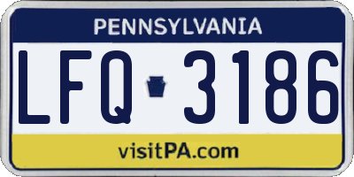 PA license plate LFQ3186