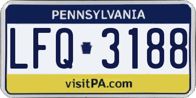 PA license plate LFQ3188