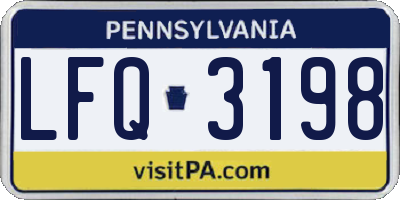 PA license plate LFQ3198