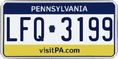 PA license plate LFQ3199