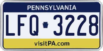 PA license plate LFQ3228