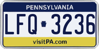 PA license plate LFQ3236