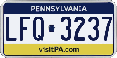 PA license plate LFQ3237