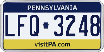 PA license plate LFQ3248