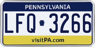 PA license plate LFQ3266
