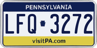 PA license plate LFQ3272