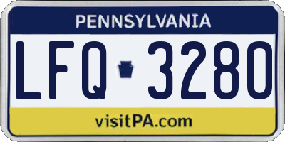 PA license plate LFQ3280