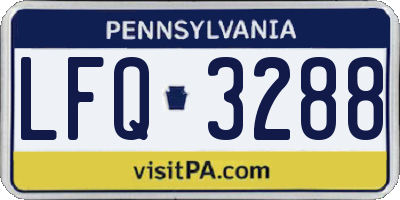 PA license plate LFQ3288