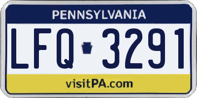 PA license plate LFQ3291