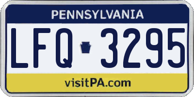 PA license plate LFQ3295