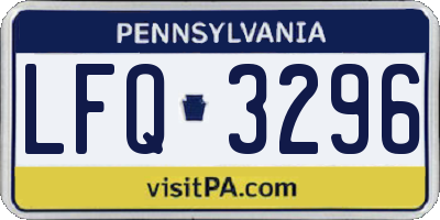 PA license plate LFQ3296