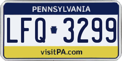 PA license plate LFQ3299