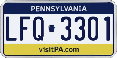 PA license plate LFQ3301
