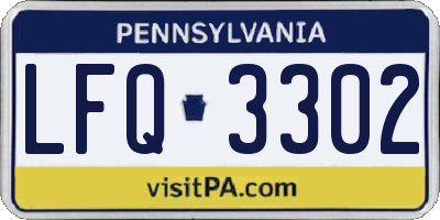 PA license plate LFQ3302