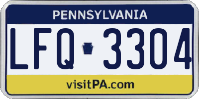 PA license plate LFQ3304
